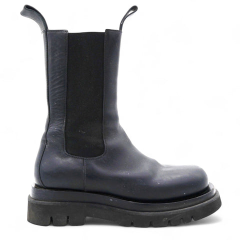 Bottega Veneta Lug Chunky Sole Boots in Black Leather Size36.5 