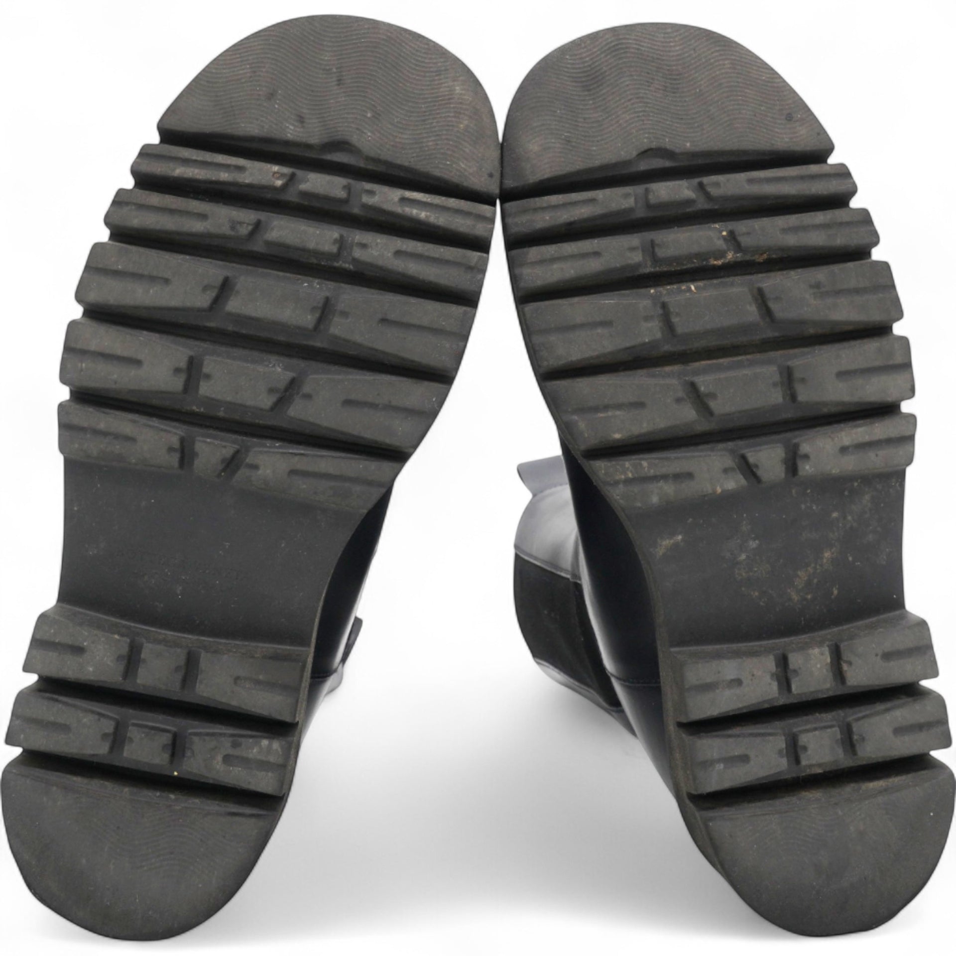 Bottega Veneta Lug Chunky Sole Boots in Black Leather Size36.5 