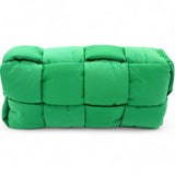 Bottega Veneta Nylon Intrecciato Padded Tech Cassette Bag Parakeet 