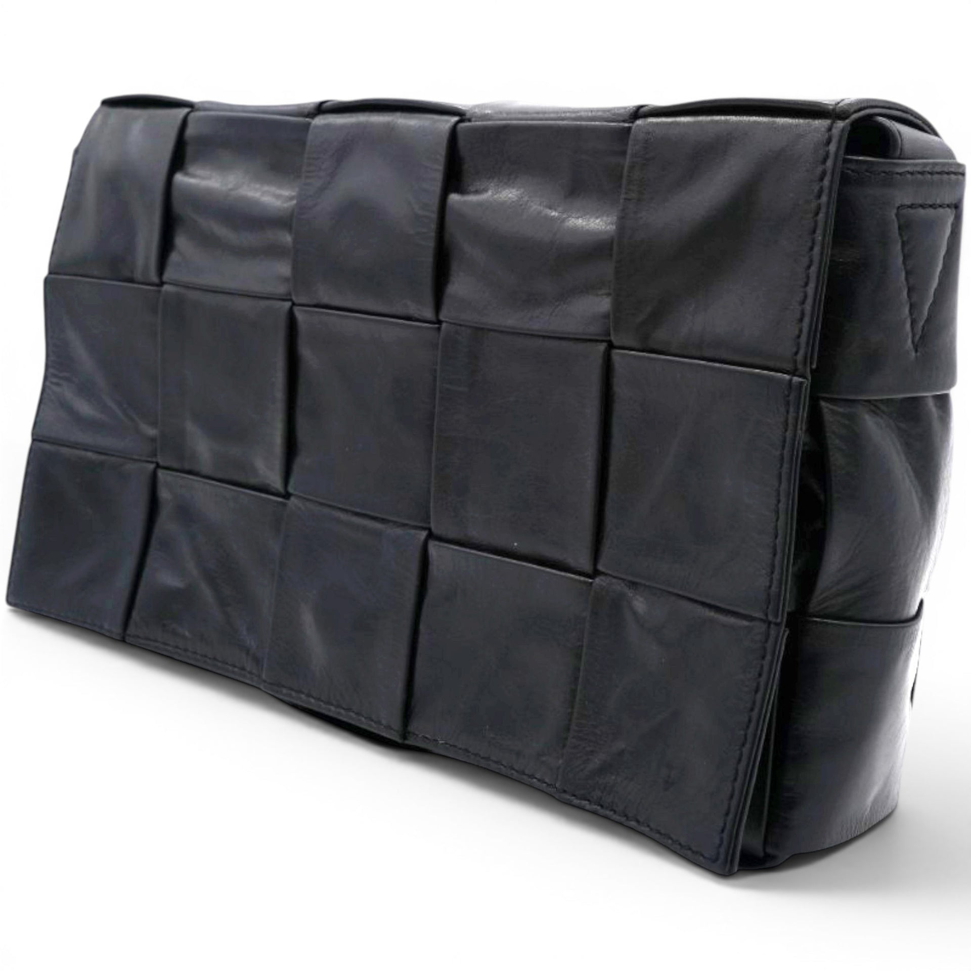 Bottega Veneta Paper Intreccio Cassette Belt Bag Black 
