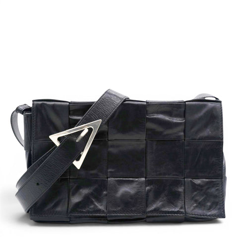 Bottega Veneta Paper Intreccio Cassette Belt Bag Black 