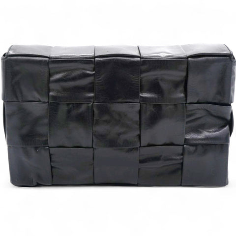 Bottega Veneta Paper Intreccio Cassette Belt Bag Black 