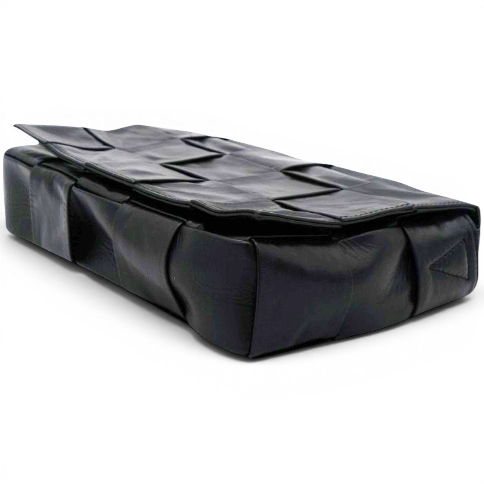 Bottega Veneta Paper Intreccio Cassette Belt Bag Black 