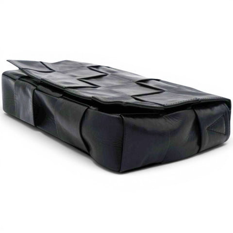 Bottega Veneta Paper Intreccio Cassette Belt Bag Black 
