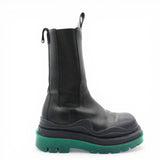 Bottega Veneta The Tire Chelsea Boots Black Green Size37 