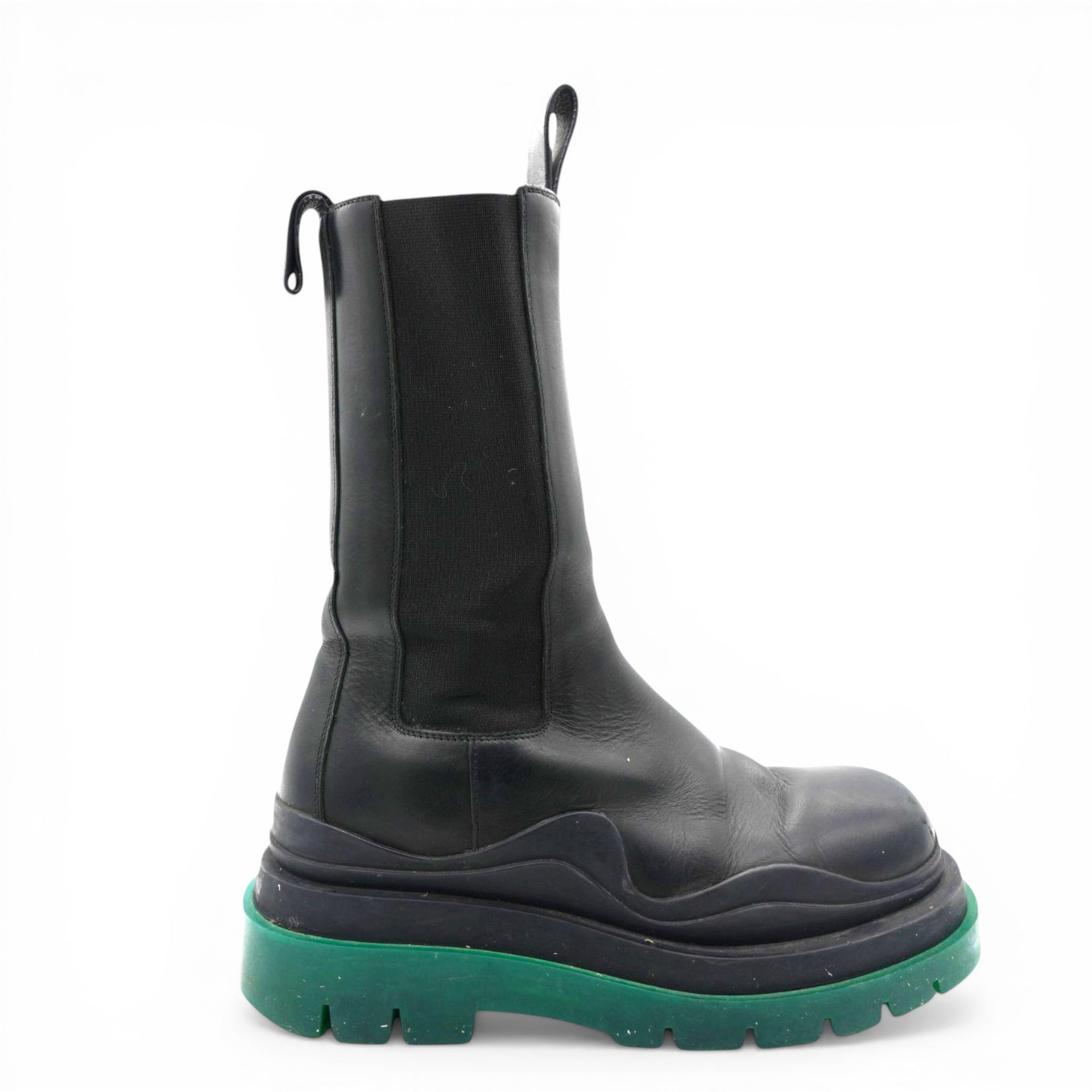 Bottega Veneta The Tire Chelsea Boots Black Green Size37 