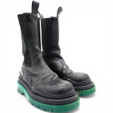 Bottega Veneta The Tire Chelsea Boots Black Green Size37 