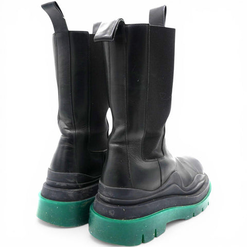 Bottega Veneta The Tire Chelsea Boots Black Green Size37 