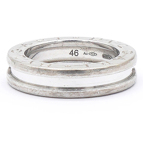 Bulgari 18K White Gold B.Zero1 One-Band Ring Size46 