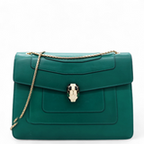  Bulgari  Serpenti Forever Shoulder Bag Emerald Green 