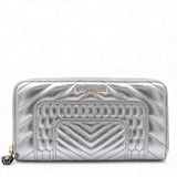 Bvlgari Authentic Leather Long Wallet Serpenti Forever Silver Rare