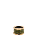 Bvlgari B.Zero Green Marble 18k Rose Gold Band Ring Size48 