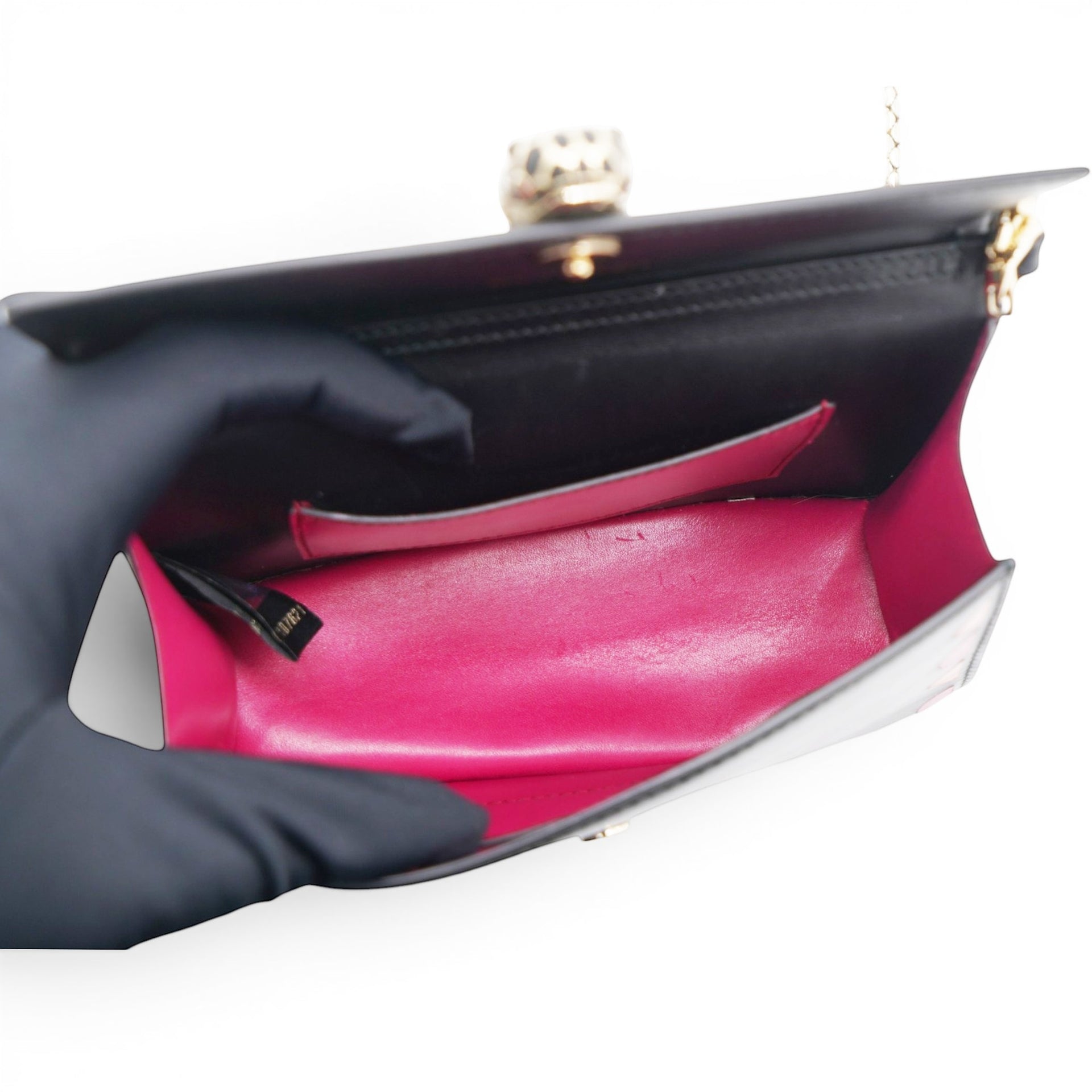 Bvlgari Black Leather Serpenti Shoulder Bag 