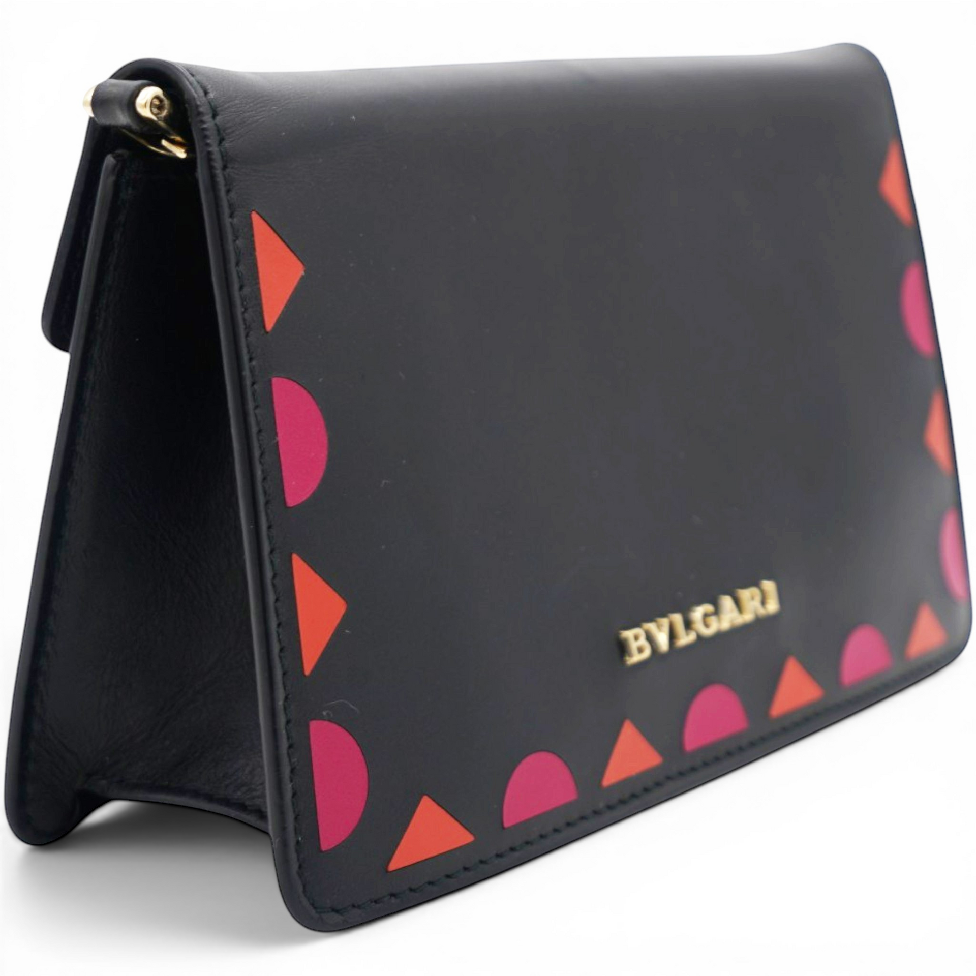 Bvlgari Black Leather Serpenti Shoulder Bag 