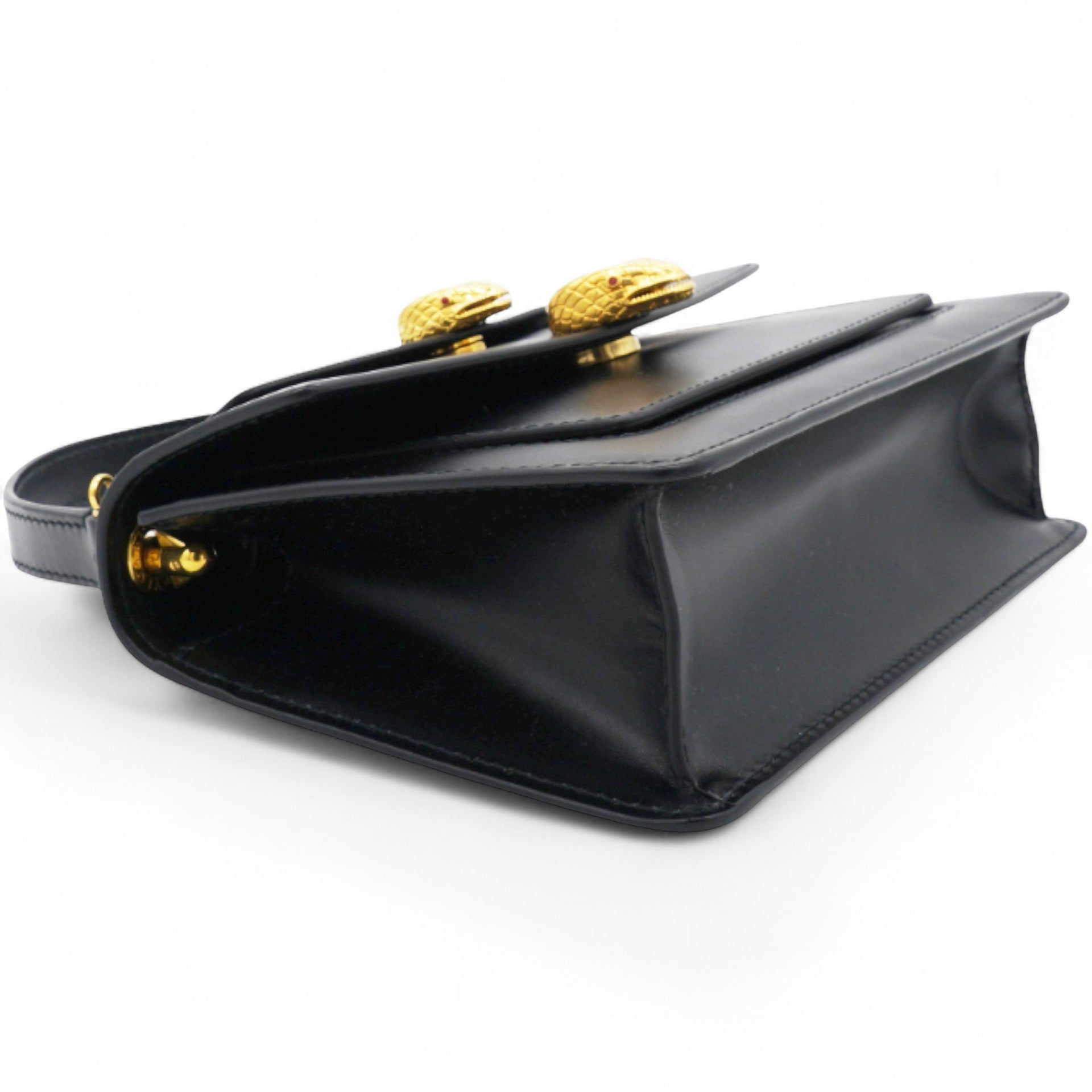 Bvlgari Black Leather X Alexander Wang Serpenti Tote and Shoulder Bag 