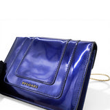 Bvlgari Blue Patent Leather Serpenti Forever Shoulder Bag 