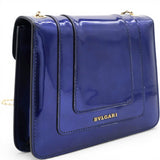 Bvlgari Blue Patent Leather Serpenti Forever Shoulder Bag 