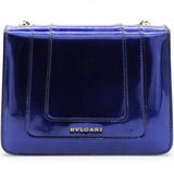 Bvlgari Blue Patent Leather Serpenti Forever Shoulder Bag 