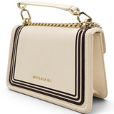 Bvlgari Serpenti Leather Crossbody Bag In Beige 
