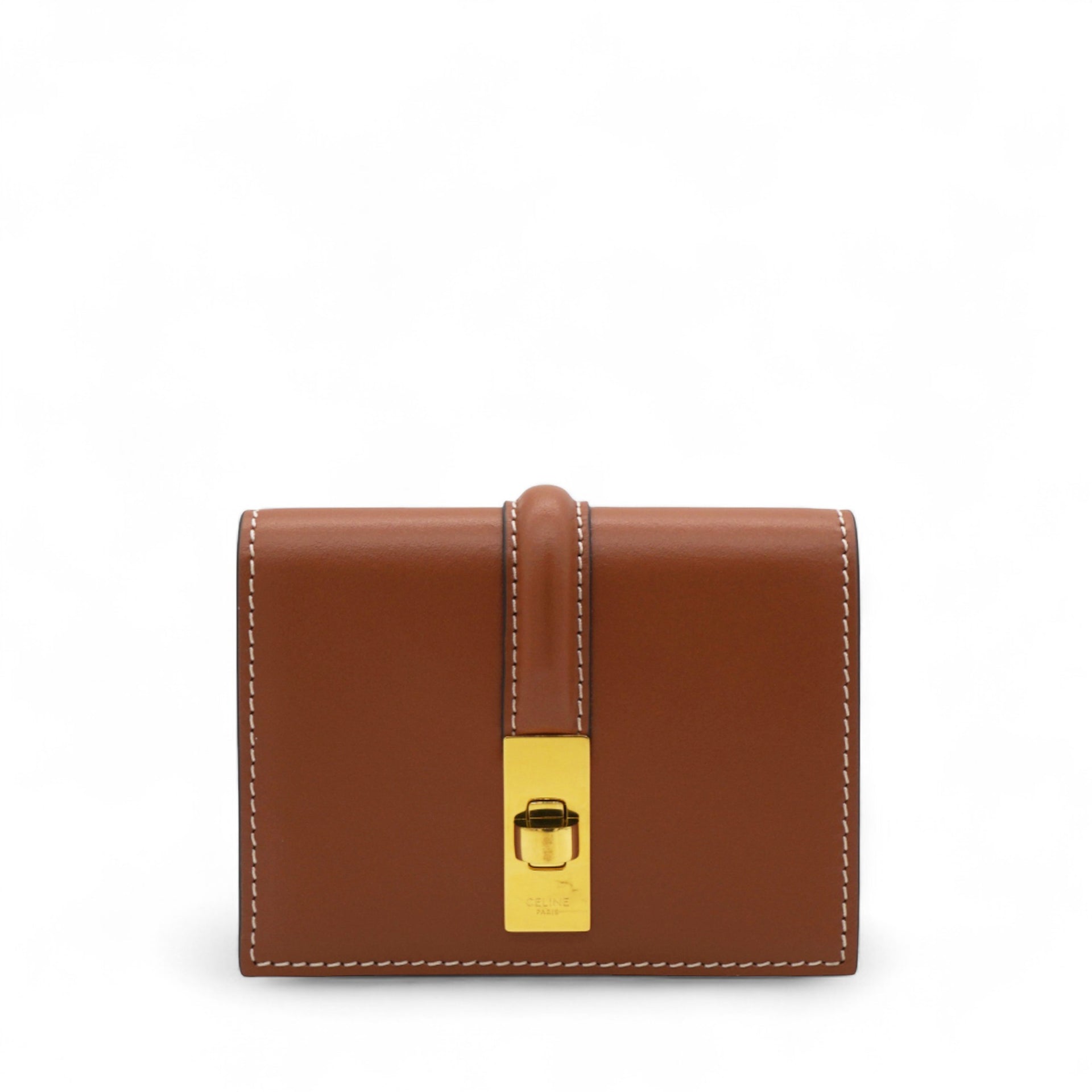 CÉLINE Card Holder With Flap 16 In Satinated