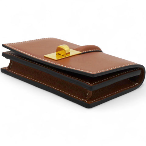 CELINE Card Holder With Flap 16 In Satinated 