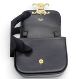 CELINE Mini Triomphe in Shiny Calfskin Black