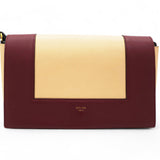 CELINE Shiny Smooth Calfskin Frame Shoulder Bag Ruby Nude 