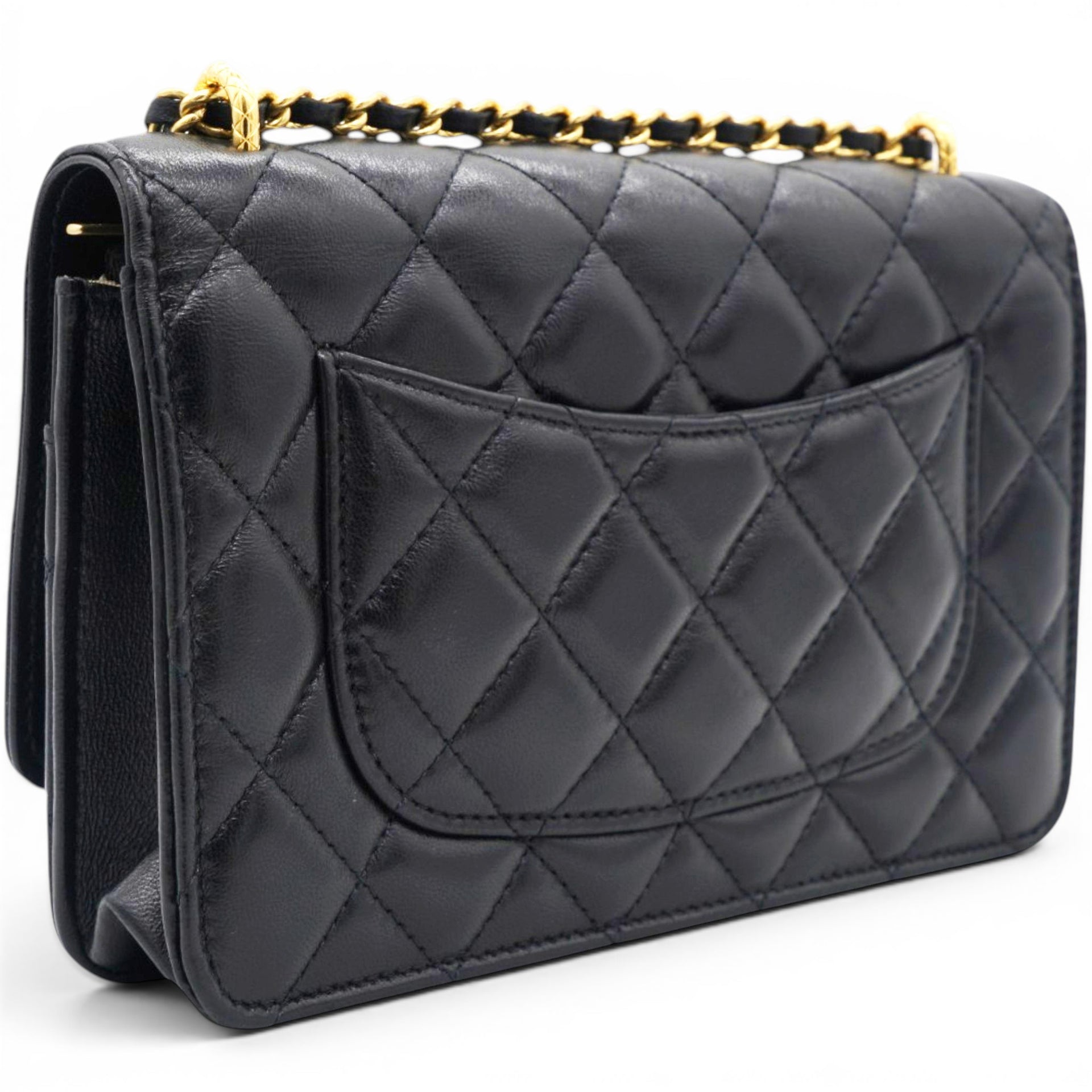 CHANEL Black Quilted Leather Trendy CC Wallet On Chain 