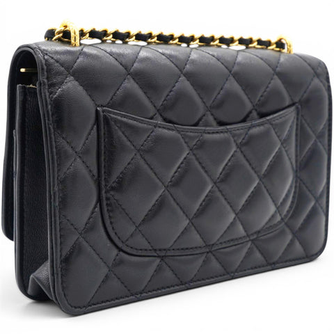 CHANEL Black Quilted Leather Trendy CC Wallet On Chain 