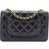 CHANEL Black Quilted Leather Trendy CC Wallet On Chain 