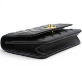CHANEL Black Quilted Leather Trendy CC Wallet On Chain 