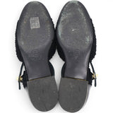 CHANEL Bouclé Tweed Patent Leather Mary Jane Flats Size37 