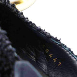 CHANEL Bouclé Tweed Patent Leather Mary Jane Flats Size37 