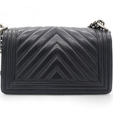 CHANEL Calfskin Chevron Medium Boy Flap  