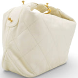 CHANEL Calfskin Quilted Daily Hobo White