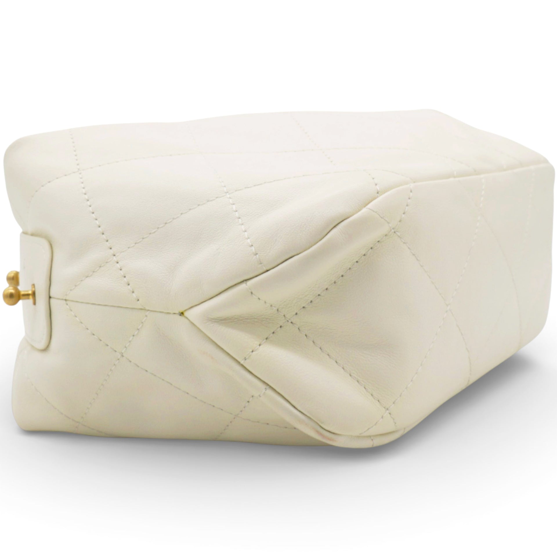 CHANEL Calfskin Quilted Daily Hobo White