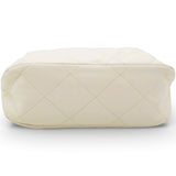 CHANEL Calfskin Quilted Daily Hobo White