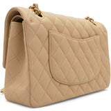 CHANEL Classic Flap Medium Beige Clair Caviar