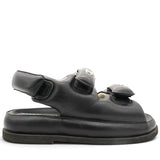 CHANEL Dad Slingback Leather Sandals Size35.5 