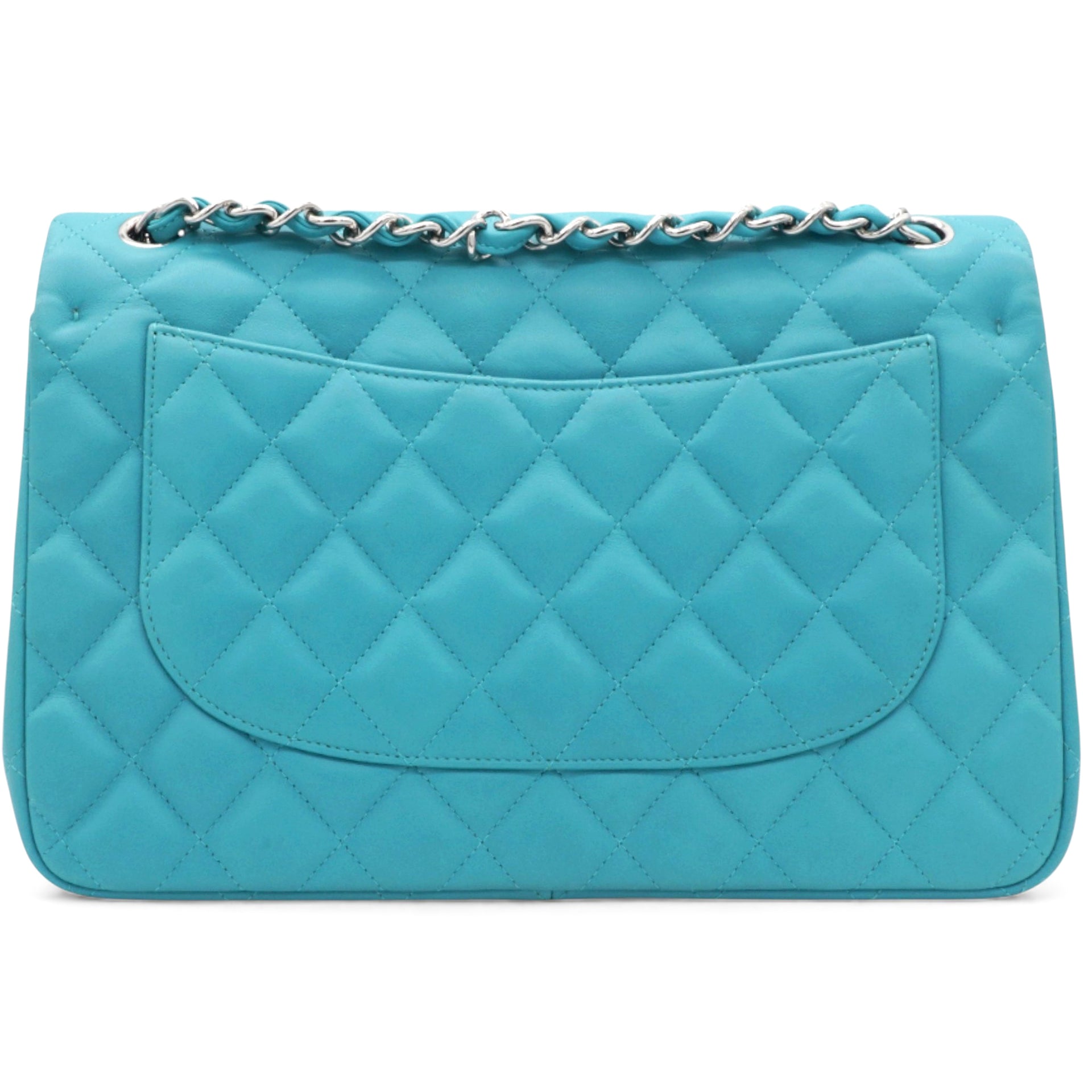 CHANEL Jumbo Classic Lambskin Double Flap Blue 