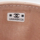 CHANEL Lambskin Quilted Crystal Card Holder Beige 