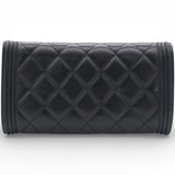 CHANEL Leboy Long Wallet In Black Lambskin