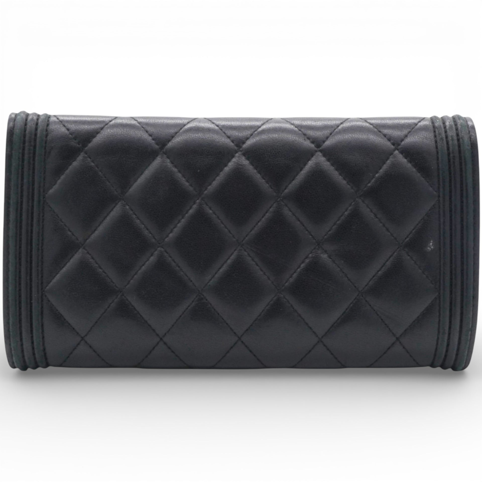 CHANEL Leboy Long Wallet In Black Lambskin