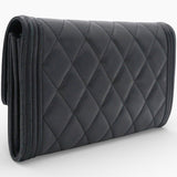 CHANEL Leboy Long Wallet In Black Lambskin