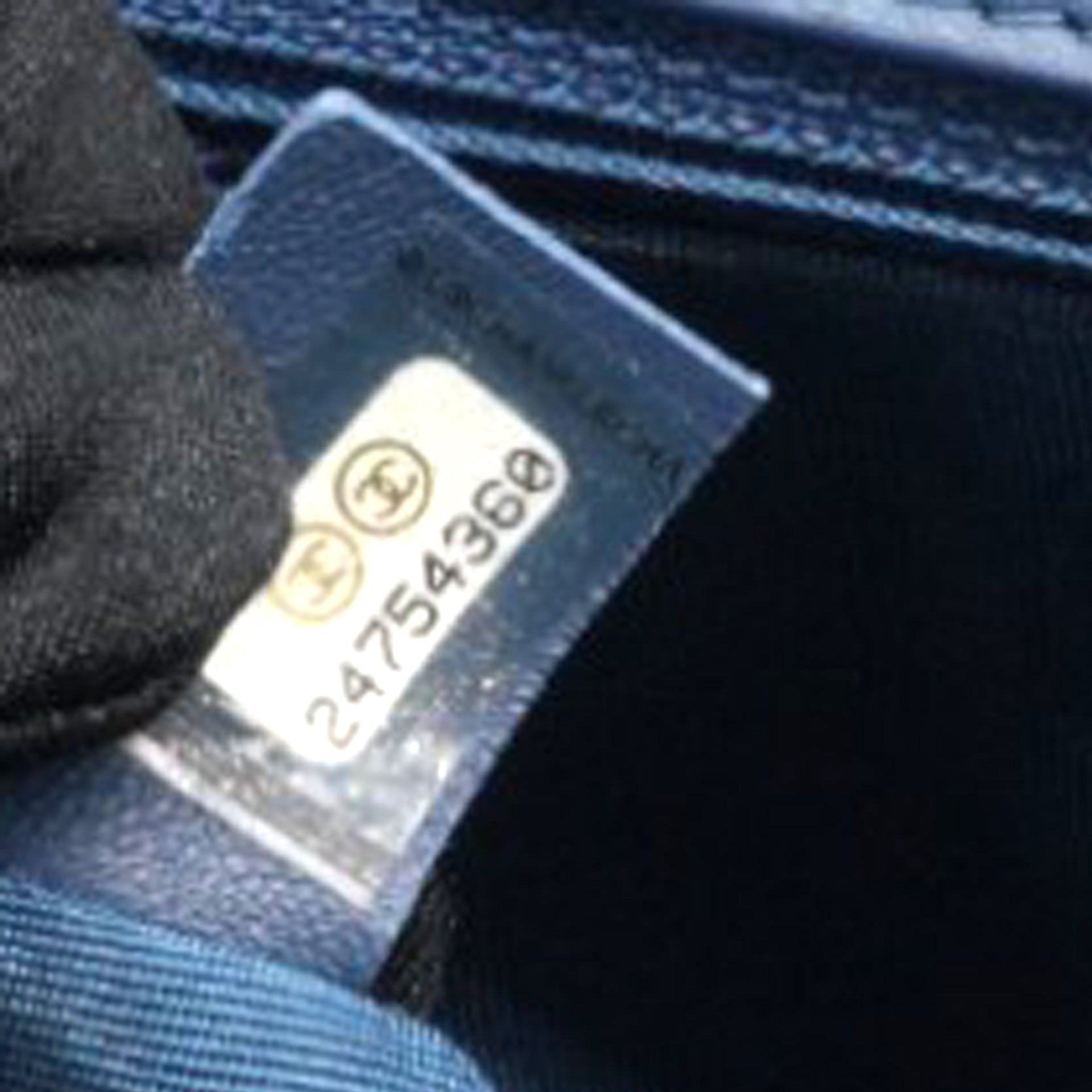 CHANEL Matelasse Coco Mark Chain Caviar Shoulder Bag Navy  