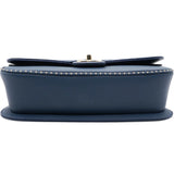 CHANEL Matelasse Coco Mark Chain Caviar Shoulder Bag Navy  