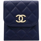 CHANEL Navy Lambskin Quilted Flap Front Pocket Phone Holder Bag 