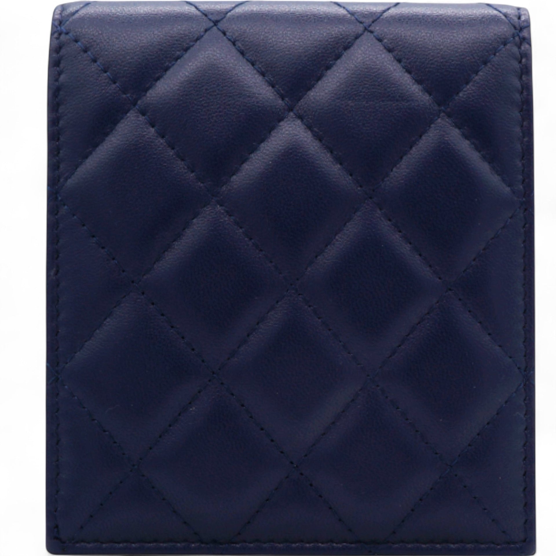 CHANEL Navy Lambskin Quilted Flap Front Pocket Phone Holder Bag 