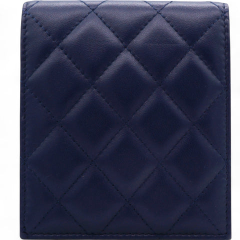 CHANEL Navy Lambskin Quilted Flap Front Pocket Phone Holder Bag 