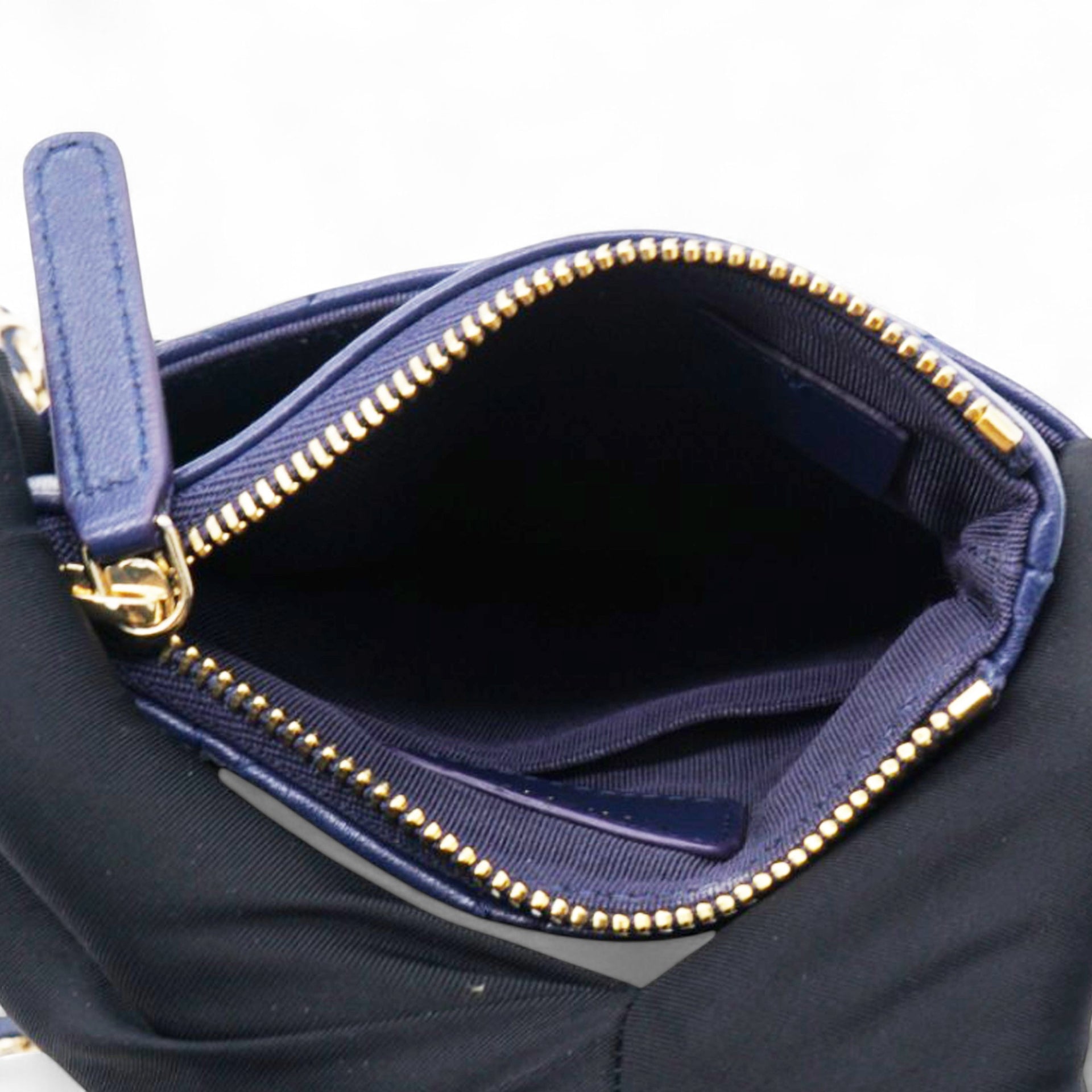 CHANEL Navy Lambskin Quilted Flap Front Pocket Phone Holder Bag 